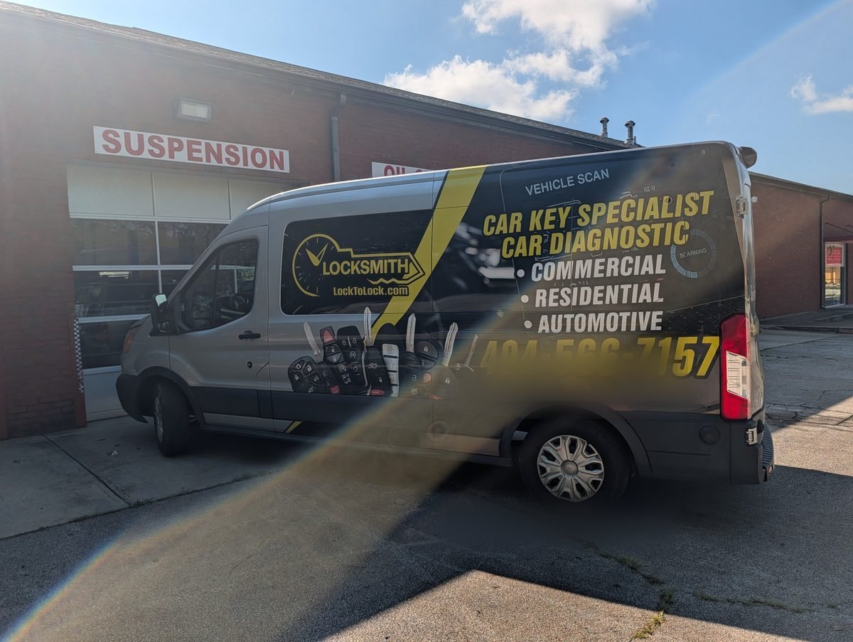 Lock to Lock locksmith van serving commercial customers in Atlanta